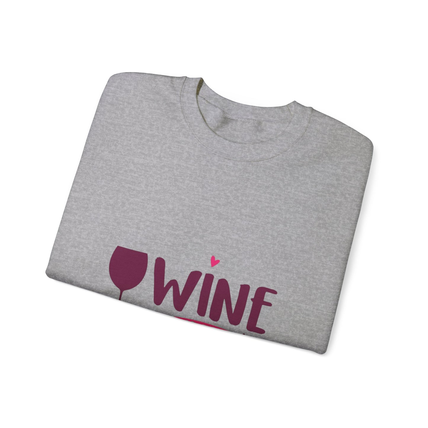 Wine is my Valentine - Unisex Heavy Blend™ Crewneck Sweatshirt
