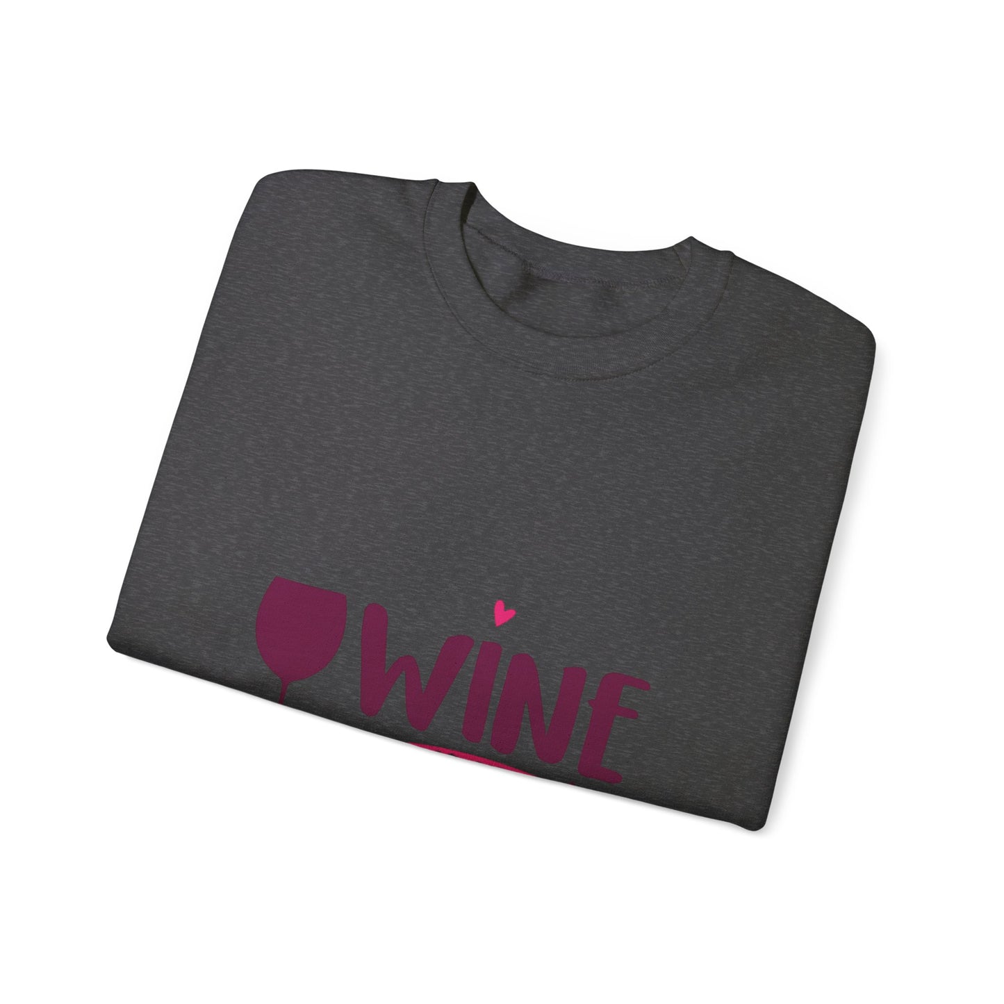 Wine is my Valentine - Unisex Heavy Blend™ Crewneck Sweatshirt