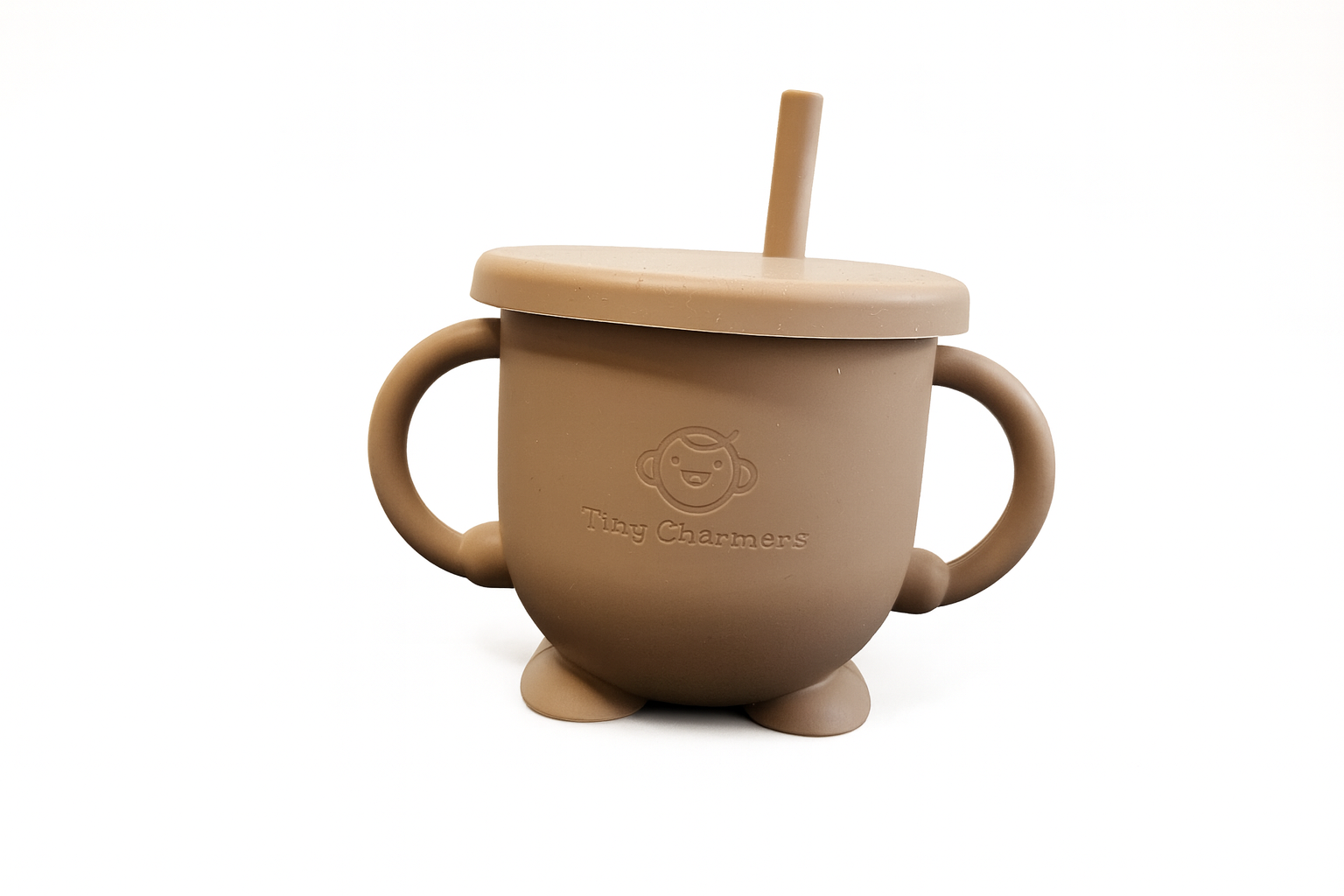 11-Piece Silicone Baby Feeding Set – Suction Plate, Bowl, Cup & Utensils - Sandstone Beige