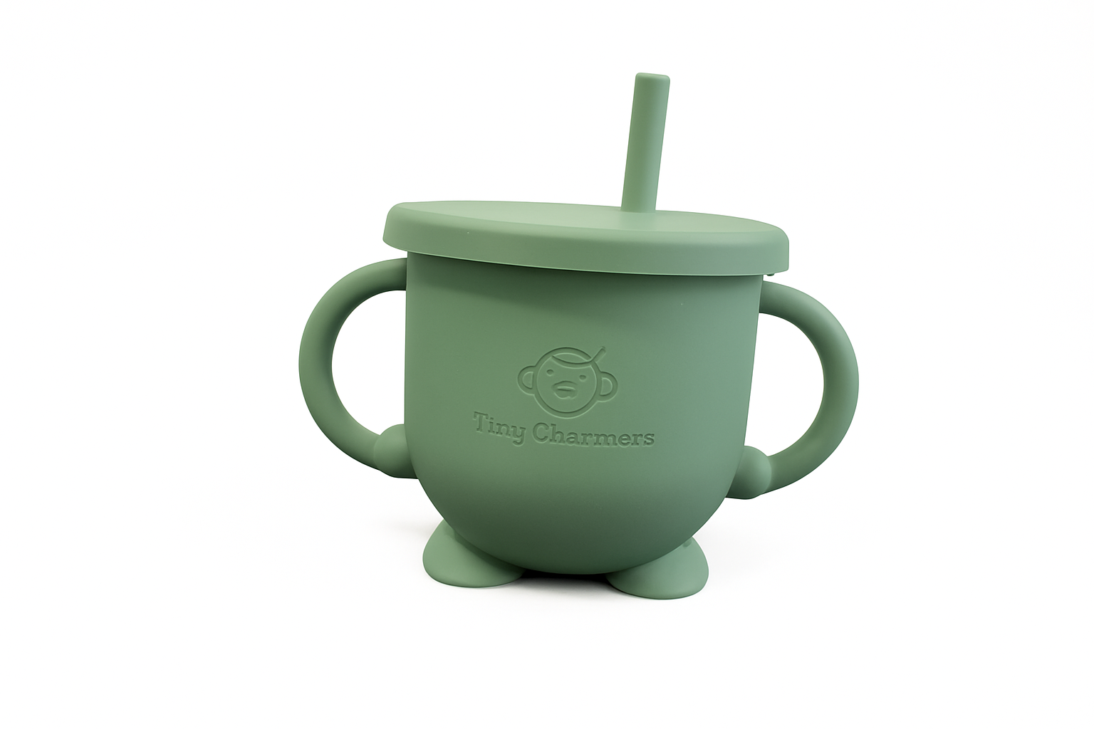 11-Piece Silicone Baby Feeding Set – Suction Plate, Bowl, Cup & Utensils - Sage Green