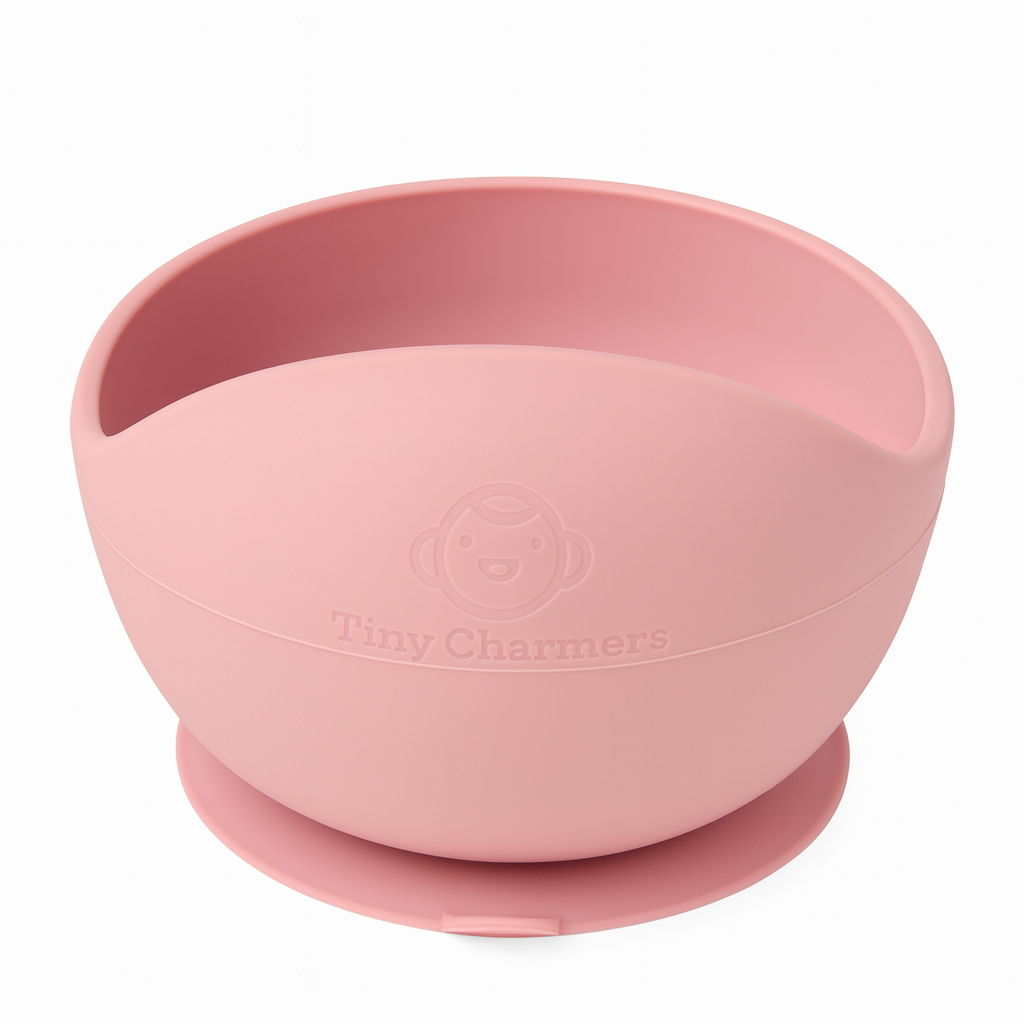 11-Piece Silicone Baby Feeding Set – Suction Plate, Bowl, Cup & Utensils - Dusty Rose