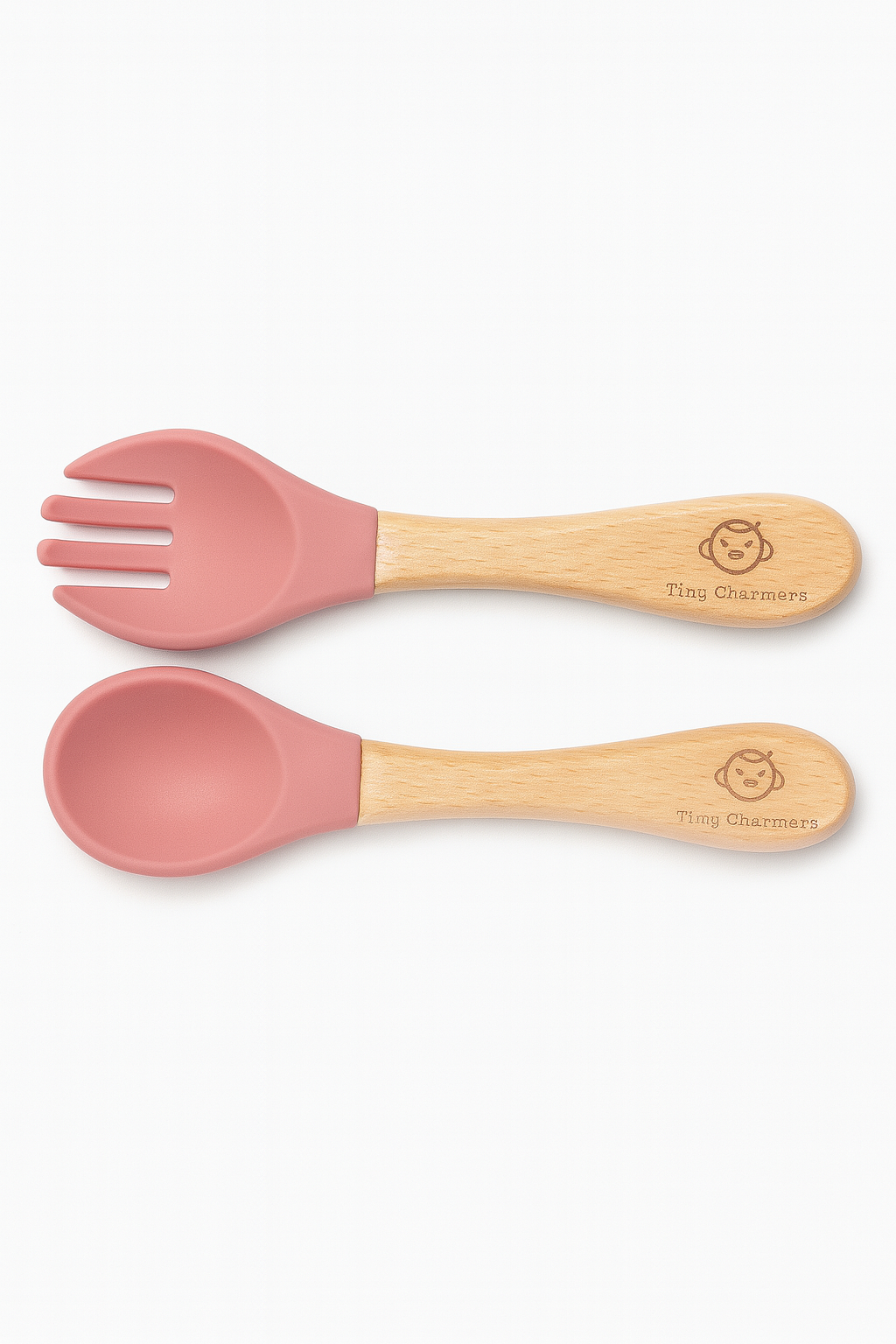 11-Piece Silicone Baby Feeding Set – Suction Plate, Bowl, Cup & Utensils - Dusty Rose