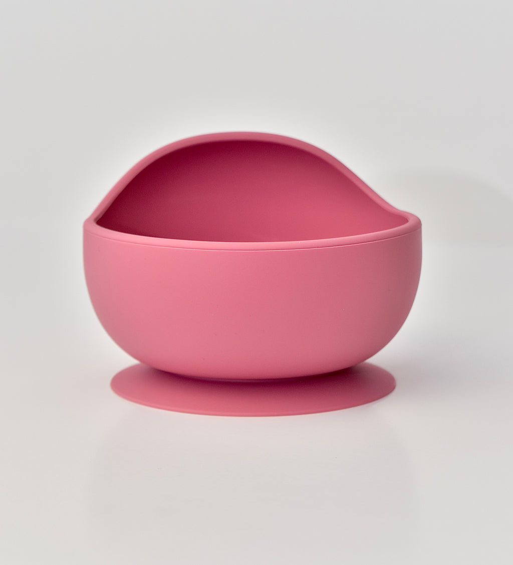 11-Piece Silicone Baby Feeding Set – Suction Plate, Bowl, Cup & Utensils - Dusty Rose